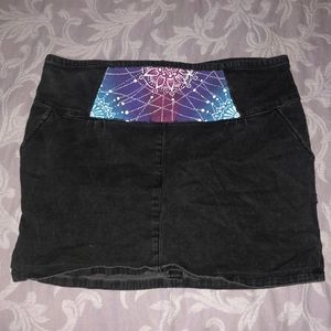 Mini skirt with hand paint designs
